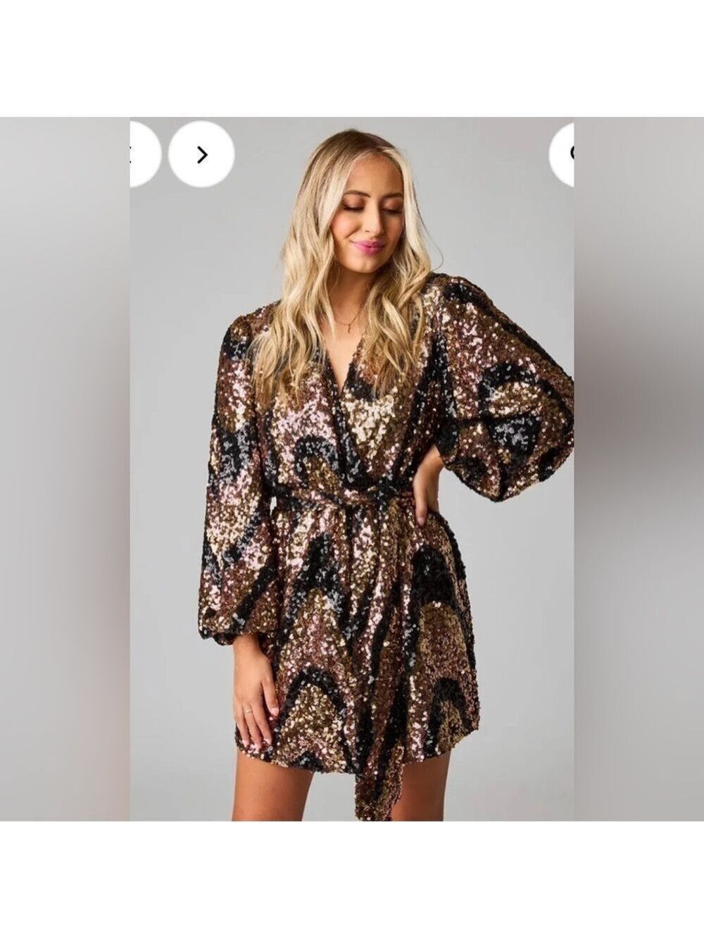 Buddy Love Holiday Adeline Vegas Mini Dress Sequin Formal Event Vegas NYE Party